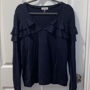 Navy heather long sleeve shirt